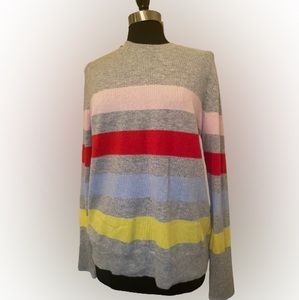 La Ligne Cashmere Pullover Sweater Multi-Colored Stripes